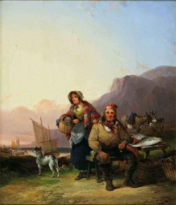 Fisherman And Wife by William Shayer